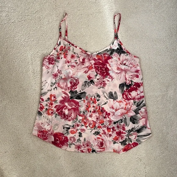 NWT WHBM Long Sleeve Floral Tie-Neck Blouse Size 10 - Picture 8 of 11